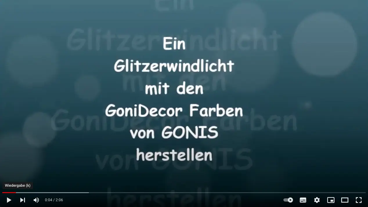 Screenshot Videotutorial zu GoniDecor Farben